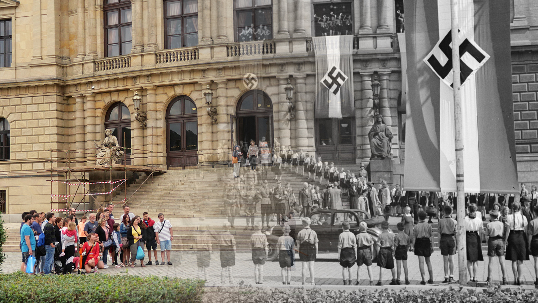 Редкие фотографии нацисткой оккупации Праги: тогда и сегодня.