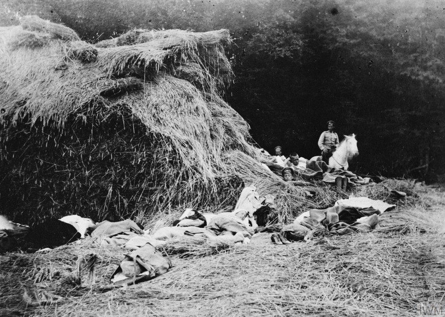 Русские медсестры спали под сенокосом, Восточный фронт, 1915/1916.